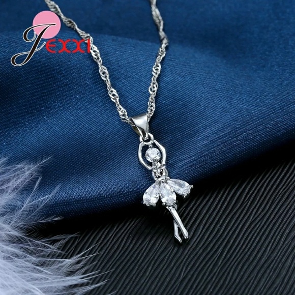 ! Set ballet girl shape earrings necklace pendant - Picture 3 of 5